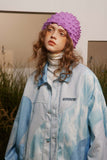 Unisex Jacket Autumn Texture Splicing Coat Women's Clothing