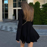Women Sweater Dress Long Sleeve Knitted Turtleneck Dress Autumn and Winter Sheath