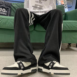 Men Sweatpants Waffle Pants Men's Summer Sports Straight Loose