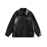 Unisex Jacket Autumn Simplicity High Street Leather Coat