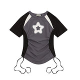 Women T-shirt Short-Sleeved T-shirt Women's round-Neck Printed Top