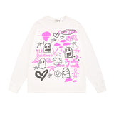 Men Long Sleeve Shirt Personalized Printed Long Sleeve T-shirt for Men and Women Versatile Bottoming Top Autumn and Winter