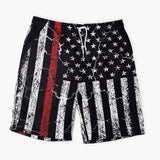 National Flag Day Shorts Summer Floral Print Casual Jumpsuit Beach Pants