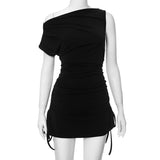 Woman Dresses Women's Spring Shoulder Stitching Short Dress