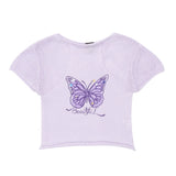 Women T-shirt Short T-shirt for Women Summer Midriff-Baring Top
