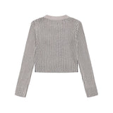 Women Sweater Cardigan Sweater Women's Autumn Long Sleeve Zipper Sweater