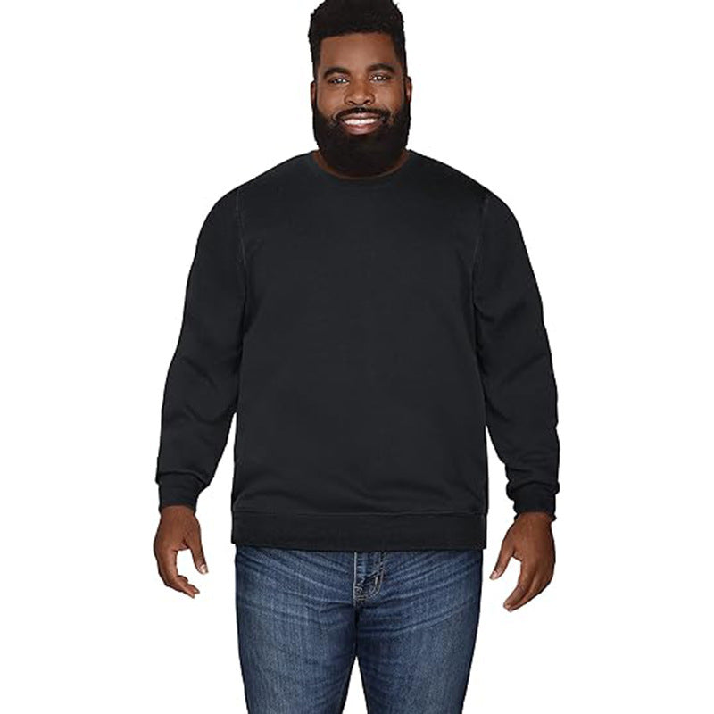 Crew neck sweater men's and women's loose sweater flexible