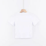 Women T-Shirt Women's T-shirt Summer round Neck Short Sleeves Short Top