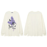 Men Long Sleeve Shirt Butterfly Graffiti Unique Design Long Sleeve Bottoming T-shirt Men and Women Vibe