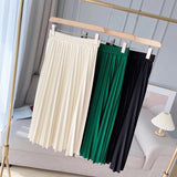 Women Skirt Spring Korean Pleated Skirt High Waist Skirt