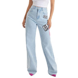 Women Cargo Pants Jeans Spring and Autumn Women Straight-Leg Pants