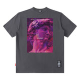 Men T Shirt Hip-Hop Fashionable Brand Vintage Pop Print Summer Short Sleeve T-shirt Men