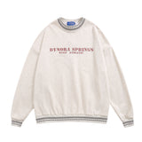 Men Hoodie round Neck Sweater Men's Spring and Autumn Leisure Long Sleeve Loose