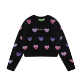 Women Sweater Short Knitwear for Girls Autumn Casual Short Long-Sleeved Sweater
