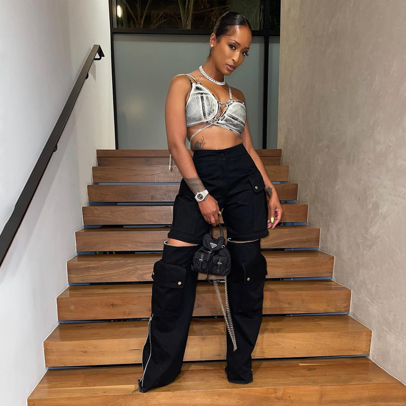 Women Cargo Pants Jeans for Women Straight Wide Leg