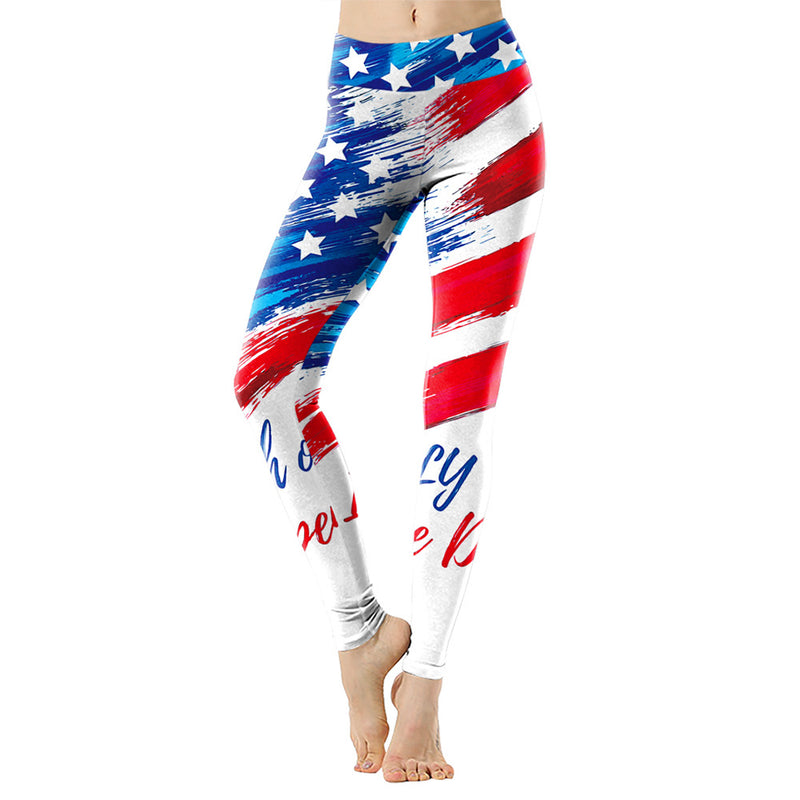 National Flag Day Leggings Independence Day Printed Women's Fitness Pants Sweatpants