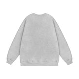 Men Hoodie Butterfly Graffiti Printed Crew Neck Sweatshirt