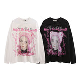 Men Long Sleeve Shirt Personalized Printed Long Sleeve T-shirt for Men and Women Versatile Bottoming Top Autumn and Winter