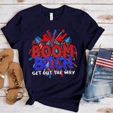 Women's Independence Day T Shirt round Neck Short Sleeve T-shirt Women's Top
