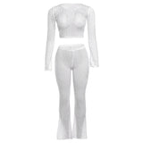 Women Co-Ord Set Fall Women's Clothing Sexy Cutout Knitted Short