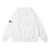Men Hoodie Embroidered Letter Sweater Men's Loose Long Sleeve round Neck Autumn and Winter