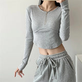 Women T-shirt Skinny Short Sports Top Long Sleeve Yoga Wear Women