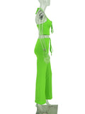 Women Co-Ord Set Women's Midriff-Baring Top Suit Two-Piece Set