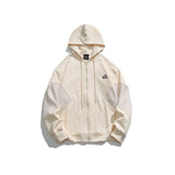 Unisex Hoodie Retro Patchwork Loose Hooded Sweater for Men and Women Couple