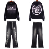 HS Outfit: Hoodie/Sweatpants (Separate Purchase Options) Vintage Distressed Suit Men and Women