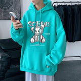 Men Hoodie Spring and Autumn Hoodie Spring and Autumn Loose Hong Kong Style Bear Coat