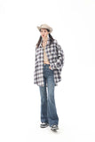 Unisex Jacket Autumn Plaid Loose Shirt
