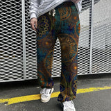 Men Pant Printed Loose Trousers Casual Trousers