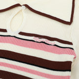 Women Sweater Women's Retro Casual Multicolor Short