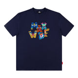 Men T Shirt Fashion Brand Letter Graffiti T-shirt Men and Women Couple Loose Short Sleeve