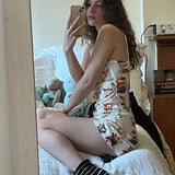 Women Desses Printing Slip Dress