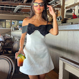 Women Dresses Sexy Hip Skirt Bow Dress