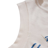 Women's Vest with Letters Summer Casual O-neck Short Sleeveless