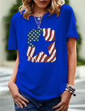 Women's Independence Day T Shirt Pattern Printed Short-Sleeved T-shirt