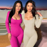 Women Jumpsuit Winter Fashionable Fitted Long Sleeve Jumpsuit Women