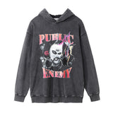 Men Hoodie Printed Hoodie Men's Street Leisure Distressed