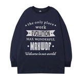 Men Long Sleeve Shirt Letter Long Sleeve T-shirt Men and Women Hip Hop Casual Couple