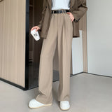 Palazzo Pants Niche Casual Suit Pants Women Autumn Trousers Solid Color Simple
