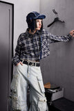 Unisex Jacket Autumn Classic Plaid Long Shirt