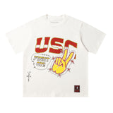 Travis Scott T-Shirt TRAVIS SCOTT CACTUS JACK Embroidery Crew Neck Short Sleeve T