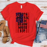 Women's Independence Day T Shirt round Neck Short Sleeve T-shirt Women's Top