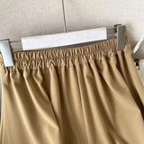 Women Skirt Vintage Spring High Waist Midi Skirt