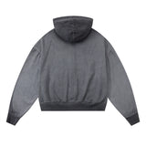 Men Hoodie Tie-Dye Gradient Coat Worn Looking Washed-out Cardigan Sweater Hoodie Loose Long Sleeve