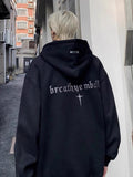 Men Hoodie Hooded Sweater Men's Spring and Autumn Fashion Brand Pu Handsome Loose High-End Coat