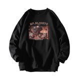 Men Hoodie Sweater Men's Korean Style Trendy Idle Style Loose Print
