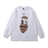 Men Long Sleeve Shirt Long Sleeve T-shirt Men's and Women's Printed Hip Hop Loose Sweater